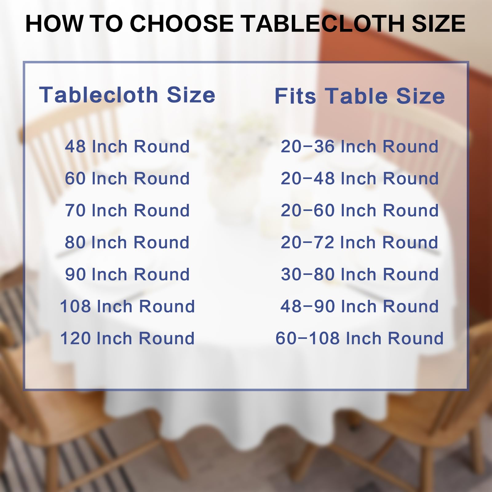 Gfcc 48 Inch Round Tablecloth - Round Polyester Tablecloth Round Table Cover Table Cloth For Event Wedding Birthday Party Banque